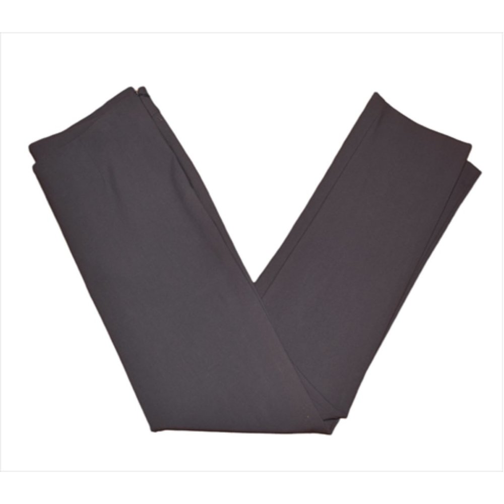 NINA MCLEMORE Side Zip Straight Leg Dress Pant in Gray Size 8